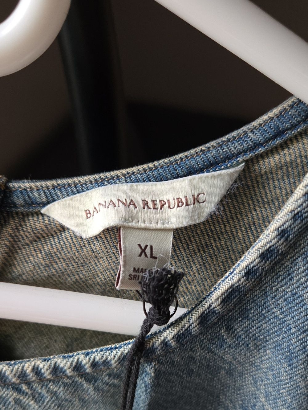 Banana Republic Blue Denim Tie-Waist Top Size Xl - Picture 7 of 16